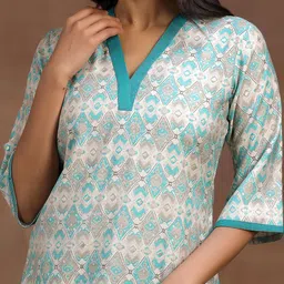 Libas Ethnic Motifs Printed Pure Cotton Straight Kurta with Salwar & Dupatta image 2