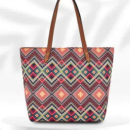 DressBerry Geometric Oversized Shopper Tote Bag-picture-32