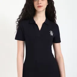 Tommy Hilfiger Women Polo Collar Pockets Slim Fit T-shirt-image-32