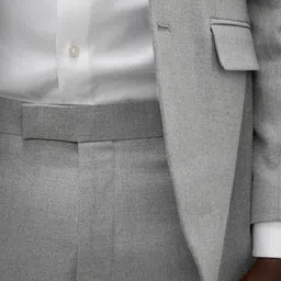 Marks & Spencer Men Slim Fit Mid-Rise Formal Trousers image 2