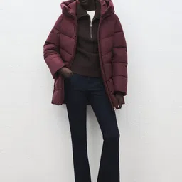 MANGO Longline Water-Repellent Hooded Puffer Jacket-picture-48