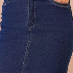 all about you Pure Cotton Back Slit Midi Skirt image 3