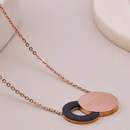 GC PREMIUM JEWELLERY Rose Gold-Plated Circular Pendants with Chains image 2