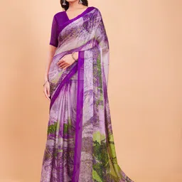 Garden Vareli Printed Pure Chiffon Saree-picture-16