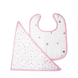 The White Cradle  Infant Pack Of 2 Printed Bibs image 1