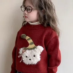 LULU & SKY Girls Pullover with Embroidered Detail-picture-29