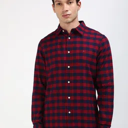 Tommy Hilfiger Men Classic Spread Collar Checked Cotton Casual Shirt-picture-30