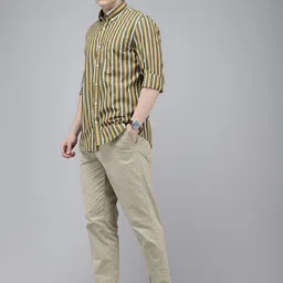 Van Heusen Sport Slim Fit Striped Pure Cotton Casual Shirt image 5