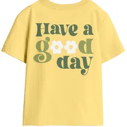 BonOrganik Girls Typography Printed Round Neck Cotton Oversized T-shirt image 2