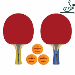 pongori Table Tennis Set TTR100 - Rackets x2 Balls x3 image 1