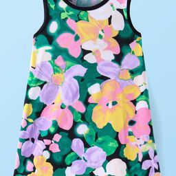 CrayonFlakes Girls Floral Printed A-Line Dress-picture-8