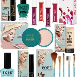FOPE Set Of 15 Foundation, Compact, Mascara, Lipstick, Nail Polish & Brush Set-picture-25