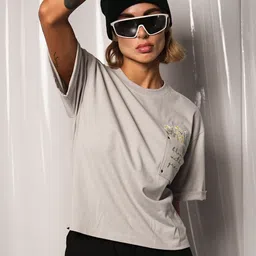 Virgio Women 1Self Design Pockets T-shirt-image-50