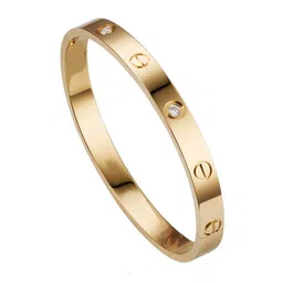 Jewar Mandi Gold-Plated Crystals Studded Bangle-Style Bracelet image 4