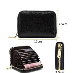 SZN Brown Anti-Theft Card Case with Cash Pockets image 5