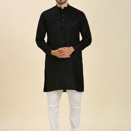 RAJUBHAI HARGOVINDAS Men Striped Quirky Handloom Kurta-picture-35