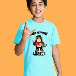 NUSYL Boys Graphic Printed Round Neck Cotton T-shirt-image-68