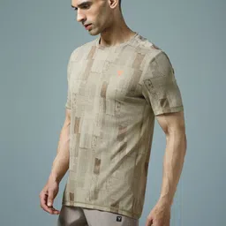 Technosport Men Anti Static Abstract Printed Round Neck Slim Fit T-shirt image 2