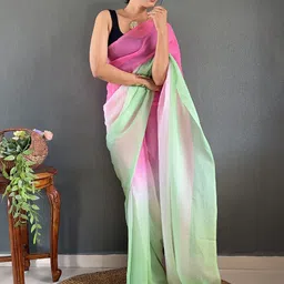 all about you Women Colourblocked Saree image 3