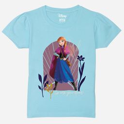 Wear Your Mind Girls Printed Puff Sleeves Pure Cotton T-shirt-picture-11