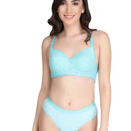 Liigne Pack Of 2 Everyday Printed Padded Bra Pure Cotton Lingerie Set image 5