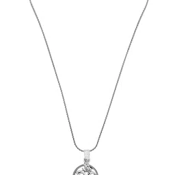 DIAVO Men 925 Silver-Plated Om The Circle of Life Pendant image 2