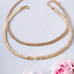 fabula Set Of 2 Gold-Plated Delicate Choker Necklace-picture-10