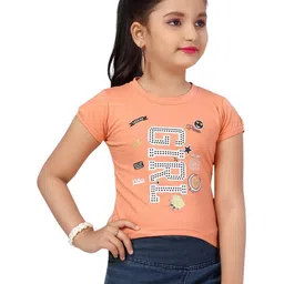 Lei-Chie Girls Typography Printed T-shirt-image-83