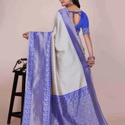 Moda Rapido Woven Design Zari Silk Cotton Saree image 4