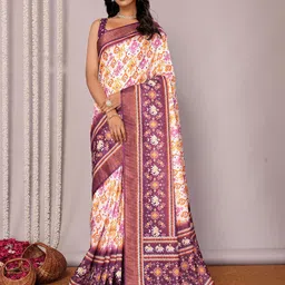 KALINI Floral Silk Blend Chanderi Saree-picture-24