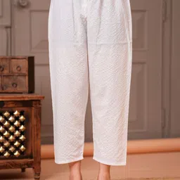 KALINI Women Ethnic Motifs Embroidered Regular Mirror Work Kurta with Trousers image 4