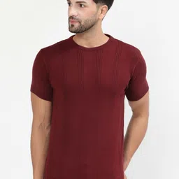 Kalt Men Slim Fit Knitted Striped T-shirt-picture-16