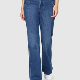 GAP Women Relaxed Fit High-Rise Light Fade Bell-Bottom Jeans-picture-40