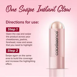 Coloressence Roseate Water Proof Long Lasting Highlighter Wand -10 g - Gold Rush image 3