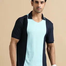 ECOLINE Clothing Men Antimicrobial Colourblocked Polo Collar T-shirt-picture-49