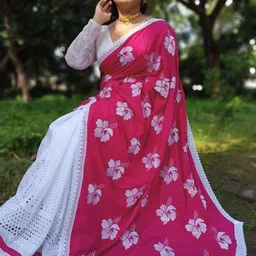 RIDDHIMAN FASHION Women Floral Printed Sarees-image-63
