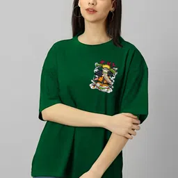 LECOWAR Women Printed Applique T-shirt-picture-25