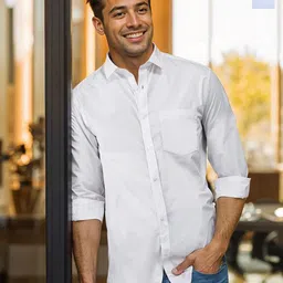 KINGDOM OF WHITE Pack of 2 Men Solid Spread Collar Cotton Shirt-picture-11