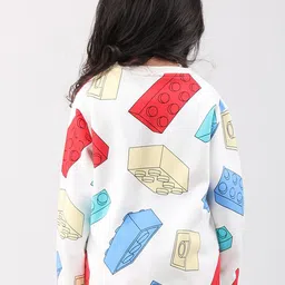 Anthrilo Girls Block Builder Printed Fleece Pullover Sweatshirt image 3