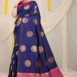 Royal Rajgharana Saree Floral Zari Pure Silk Banarasi Sarees-picture-34