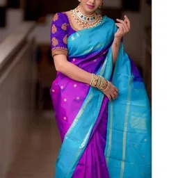 YAMUNE Woven Design Zari Art Silk Handloom Banarasi Saree image 2