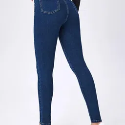 kashian Women Skinny High Rise Dark Blue Jeans image 2