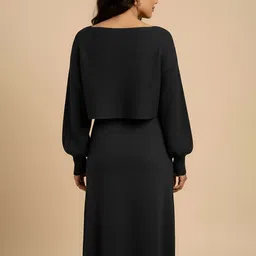 all about you Puff Sleeve A-Line Midi Dress image 5