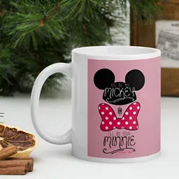 Mr UVD White & Pink Mickey Mouse Printed Ceramic Glossy Mug image 5