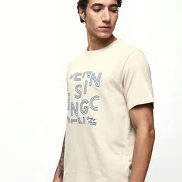 Dennis Lingo Typography Printed Round Neck Half Sleeves Pure Cotton Relaxed Fit T-shirt image 2