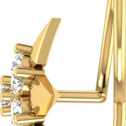 avsar Aastha 18kt Diamond Yellow Gold Nose Wire image 4