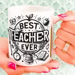 Best Teacher Ever (4) White Printed Ceramic Coffee mug Ceramic Coffee Mug-image-73