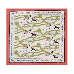 ratan cart TARAN LIVING 4 Pieces White Printed Cotton Table Napkins image 5