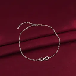 giva 925 Silver Infinity Zircon Anklet for Women Sterling Silver Toe Anklet-picture-23