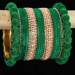NMII Set Of 44 Velvet Chuda Bangles image 3
